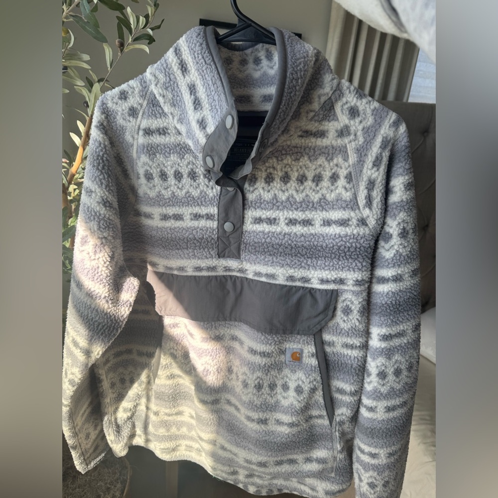 Carhartt Gray and White Patterned Performance Jacket